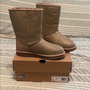UGG Quilted Brown Boots